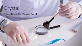  Presentation with crime - PPT layouts featuring criminologist-police-chemist-looking background and a light blue colored foreground