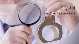  Presentation with chemist - Audience pleasing PPT theme consisting of criminologist-police-chemist-looking backdrop and a coral colored foreground