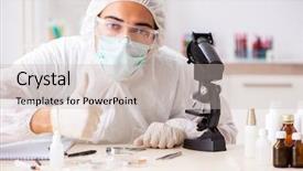  Presentation with lab - Audience pleasing PPT layouts consisting of criminologist working in the lab backdrop and a soft green colored foreground