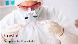  Presentation with lab rat - PPT layouts consisting of criminologist working in the lab background and a  colored foreground