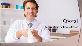  Presentation with lab - PPT layouts consisting of criminologist working in the lab background and a light gray colored foreground