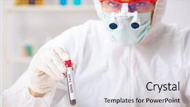  Presentation with lab - PPT theme having criminologist working in the lab background and a white colored foreground