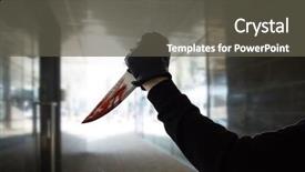  Presentation with murder blood - Presentation theme with crimnal - crime scene murder and killing background and a dark gray colored foreground