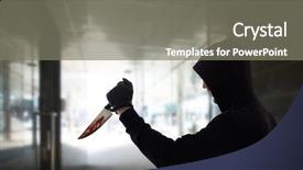  Presentation with murder blood - Presentation theme consisting of crimnal - crime scene murder and killing background and a gray colored foreground