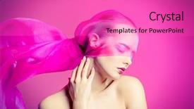  Presentation with skincare - Colorful presentation theme enhanced with crimson - beauty and cosmetics concept beautiful backdrop and a coral colored foreground