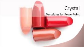  Presentation with adultery concept of broken marriage - Cool new theme with crimson - broken lipsticks on white background backdrop and a sky blue colored foreground