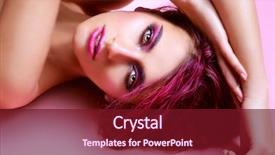  Presentation with beauty cosmetics - Presentation design enhanced with crimson - make-up and cosmetics concept beauty background and a tawny brown colored foreground