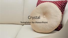  Presentation with couch potato - Presentation theme having crimson cream - pillow and cushion detail background and a mint green colored foreground