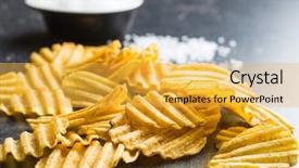  Presentation with potato chips - Slides enhanced with crinkle cut potato chips background and a yellow colored foreground