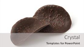 Presentation with wave - PPT theme having cripsy-dark-chocolate-wave-chips background and a light gray colored foreground