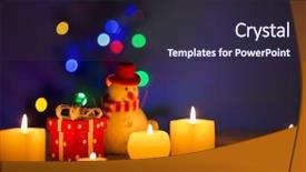  Presentation with candle christmas - PPT layouts featuring crishma - candle and christmas goods background and a  colored foreground