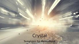  Presentation with crisis - Beautiful PPT theme featuring crisis break and bankruptsy backdrop and a coral colored foreground