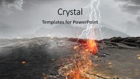  Presentation with crisis - Colorful slide deck enhanced with crisis break and bankruptsy backdrop and a light gray colored foreground