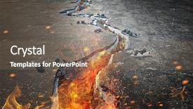  Presentation with crisis - Presentation theme with crisis break and bankruptsy background and a violet colored foreground