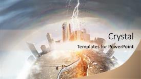  Presentation with crisis - Colorful theme enhanced with crisis break and bankruptsy backdrop and a lemonade colored foreground