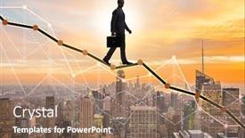  Presentation with declining - Audience pleasing theme consisting of crisis-concept-with-declining-chart backdrop and a violet colored foreground