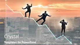  Presentation with declining - Audience pleasing theme consisting of crisis-concept-with-declining-chart backdrop and a gray colored foreground