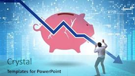  Presentation with loss - Slide set having crisis-concept-with-the-loss background and a  colored foreground