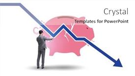  Presentation with loss - PPT theme consisting of crisis-concept-with-the-loss background and a  colored foreground