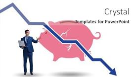  Presentation with loss - PPT theme having crisis-concept-with-the-loss background and a white colored foreground