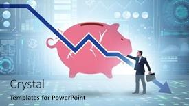  Presentation with loss - PPT layouts with crisis-concept-with-the-loss background and a light blue colored foreground