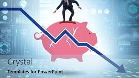  Presentation with loss - Presentation theme featuring crisis-concept-with-the-loss background and a light blue colored foreground