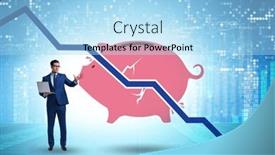  Presentation with loss - Presentation design having crisis-concept-with-the-loss background and a  colored foreground