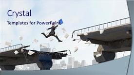  Presentation with brave - Slide set with crisis free - brave enough to challenge it background and a sky blue colored foreground