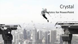  Presentation with brave - Slide set consisting of crisis free - brave enough to challenge it background and a cool aqua colored foreground