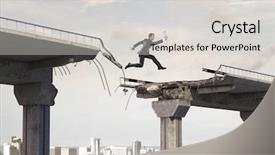  Presentation with brave - Amazing presentation theme having crisis free - brave enough to challenge it backdrop and a light gray colored foreground