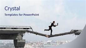  Presentation with brave - Amazing PPT theme having crisis free - brave enough to challenge it backdrop and a sky blue colored foreground