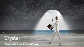  Presentation with mix of cabbages on white - Amazing PPT theme having crisis free - businesswoman with white umbrella mixed backdrop and a gray colored foreground