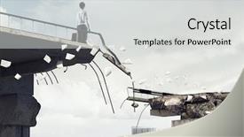  Presentation with overcoming - Audience pleasing PPT theme consisting of crisis free - overcoming problems and difficulties mixed backdrop and a  colored foreground