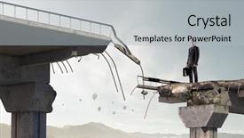  Presentation with overcoming - PPT layouts consisting of crisis free - overcoming problems and difficulties mixed background and a  colored foreground