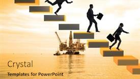  Presentation with oil industry - PPT layouts consisting of crisis-in-the-oil-industry background and a yellow colored foreground