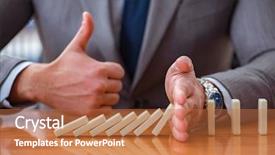  Presentation with disability office - Colorful slide deck enhanced with crisis intervention - businessman with dominoes backdrop and a coral colored foreground