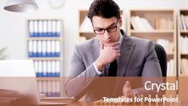  Presentation with customs office - Colorful PPT theme enhanced with crisis intervention - businessman with dominoes backdrop and a coral colored foreground