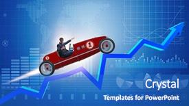  Presentation with sports car - Cool new presentation with crisis leadership - businessman riding sports car backdrop and a teal colored foreground