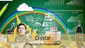  Presentation with lost - Presentation theme featuring crisis on a paper boat background and a yellow colored foreground