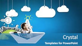  Presentation with crisis - PPT layouts consisting of crisis on a paper boat background and a  colored foreground