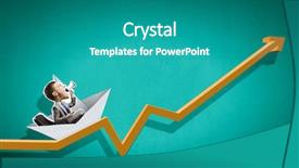  Presentation with closeup of a paper boat - Cool new slide deck with crisis on a paper boat backdrop and a  colored foreground