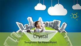  Presentation with paper boat children play - Audience pleasing presentation theme consisting of crisis on a paper boat backdrop and a  colored foreground