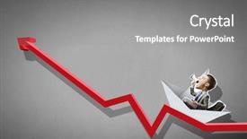  Presentation with closeup of a paper boat - Amazing PPT layouts having crisis on a paper boat backdrop and a  colored foreground