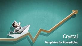  Presentation with paper boat children play - Presentation featuring crisis on a paper boat background and a  colored foreground