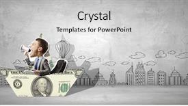  Presentation with lost - Presentation design enhanced with crisis on paper boat background and a light gray colored foreground