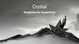  Presentation with lost - Colorful presentation enhanced with crisis on paper boat backdrop and a gray colored foreground