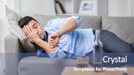  Presentation with alcohol addiction - Amazing slide deck having crisis time - alcoholism alcohol addiction and people backdrop and a ocean colored foreground