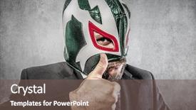  Presentation with wrestler - Presentation theme enhanced with crisis time - all it is ok aggressive background and a gray colored foreground