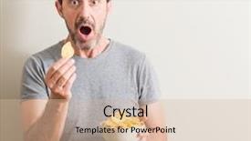 Presentation with potato chips - Colorful presentation enhanced with crisp - senior man eating potato chips backdrop and a soft green colored foreground