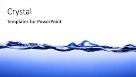  Presentation with clear water - PPT theme consisting of crisp clear blue water photographed background and a  colored foreground